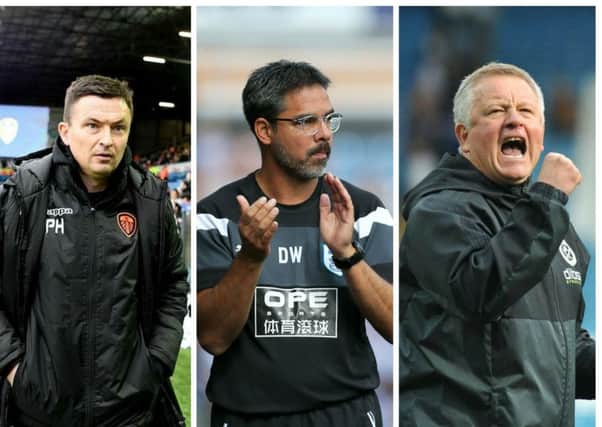 TIME FOR A PICK-ME-UP? Paul Heckingbottom, David Wagner and Chris Wilder are all hoping Spring brings a blossoming in their teams' campaigns.