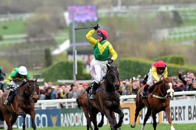 Sizing John and Robbie Power cross the line in the 2017 Cheltenham Gold Cup.