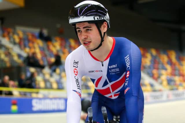 RISING STAR: Yorkshire's Charlie Tanfield of Great Britain during practice ahead of the UCI Track Cycling World Championships that start on Wednesday. Picture: Alex Whitehead/SWpix.com