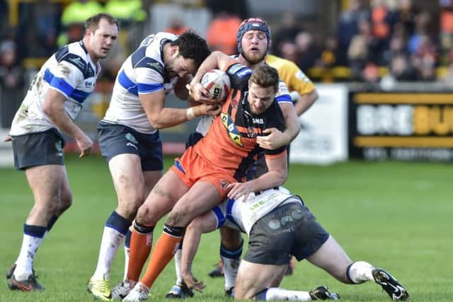 James Clare, pictured in action for Castleford Tigers during their pre-season build-up to the 2018 Super League campaign.
