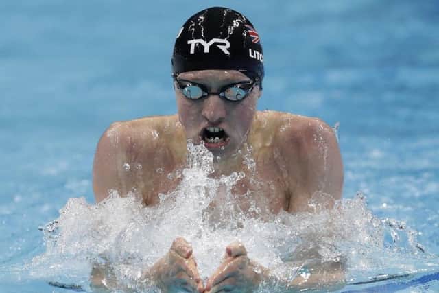 Max Litchfield in action during his record-breaking swim at the world championships in Budapest last year (Picture: AP)