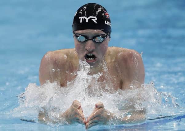 Max Litchfield in action during his record-breaking swim at the world championships in Budapest last year (Picture: AP)
