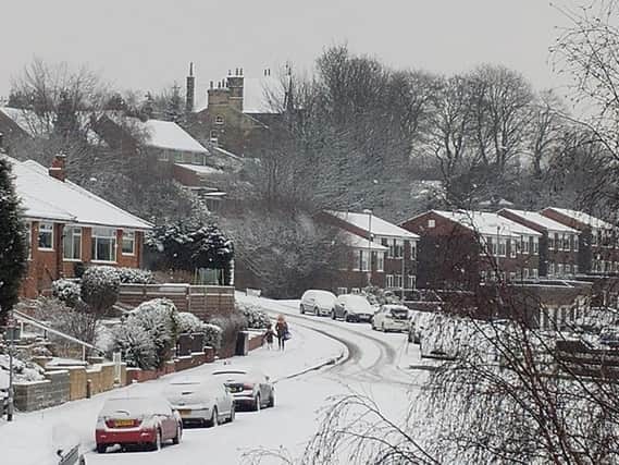 Snow in Bramley, Leeds on Wednesday
