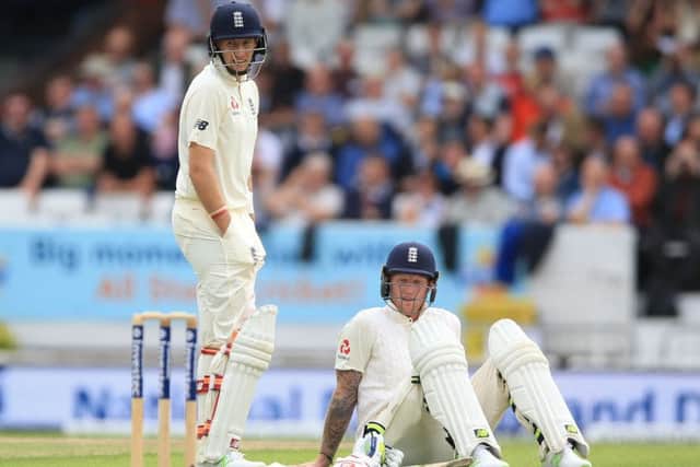 England's Joe Root (left) and Ben Stokes. Picture: Nigel French/PA