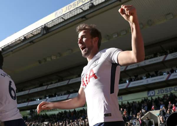 Tottenham Hotspur's Harry Kane celebrates scoring a late winner against Crystal Palace at Selhurst Park last Sunday (Picture: Steven Paston/PA Wire).