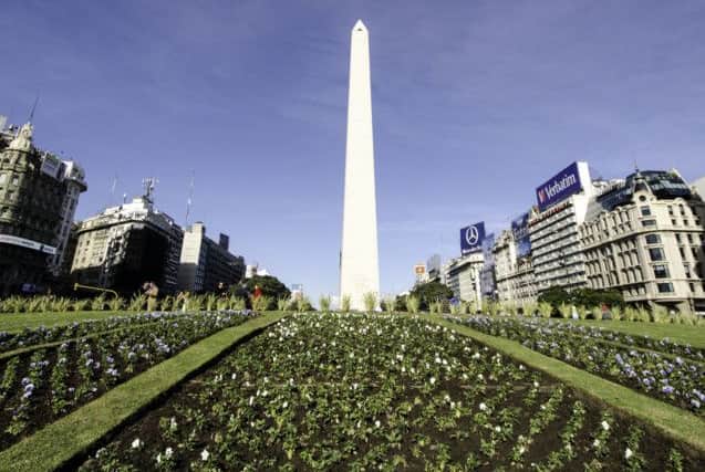 Photo of downtown Buenos Aires. PA Photo/Renato Granieri.