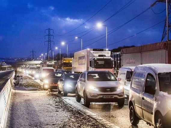 Drivers were left stranded on the M62 last night and this morning as high winds and snow closed the motorway in both directions. The road is expected to be closed until this evening.