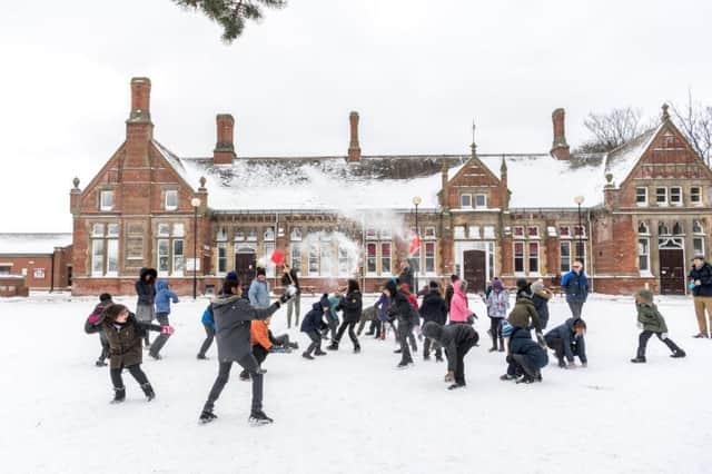 The scene at Chapel Allerton School, one of the few to open in Leeds during last week's snow.
