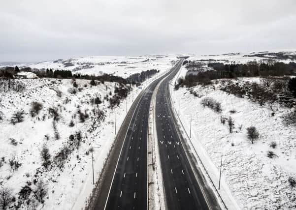 A closed section of the M62 near Kirklees, as the severe weather conditions continue. PRESS ASSOCIATION Photo. Picture date: Friday March 2, 2018. See PA story WEATHER Snow. Photo credit should read: Danny Lawson/PA Wire