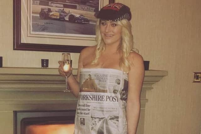 Gabriella made headlines with her Yorkshire Post dress