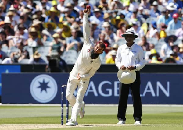 England's Moeen Ali seen bowling during England's dismal Ashes experience (Picture: Jason O'Brien/PA Wire).