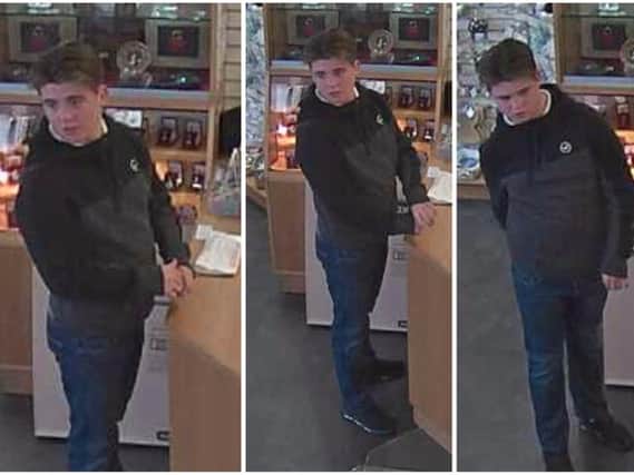 Police want to identify the man pictured in these CCTV images.