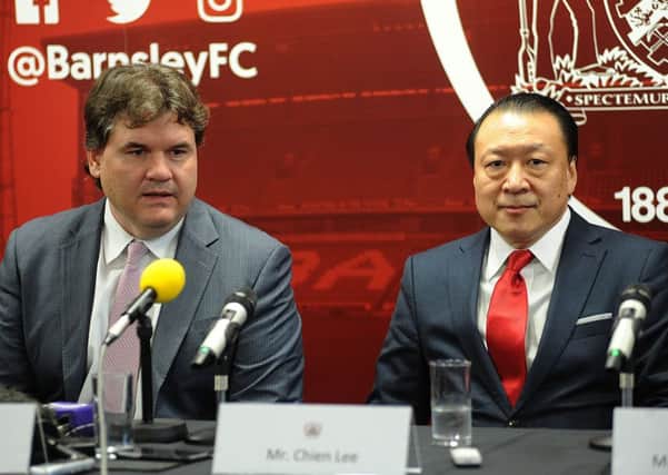 Barnsley FC joint-chairmen Paul Conway and Chien Lee. Picture: Scott Merrylees.