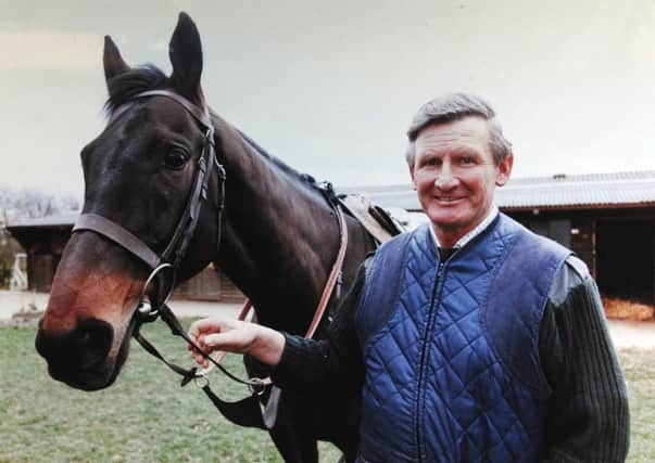 Star duo: Peter Beaumont with Jodami before the 1993 Cheltenham Gold Cup.