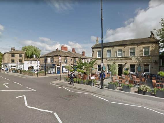 The woman was knocked down outside the Bowling Green pub in Bondgate, Otley. Picture: Google
