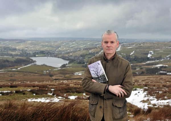 Bradford Author Michael Stewart obn the moors above Oxenhope. His new novel Ill Will  imagines what Heathcliff did during his three year disappearance from Wuthering Heights. Picture Tony Johnson.