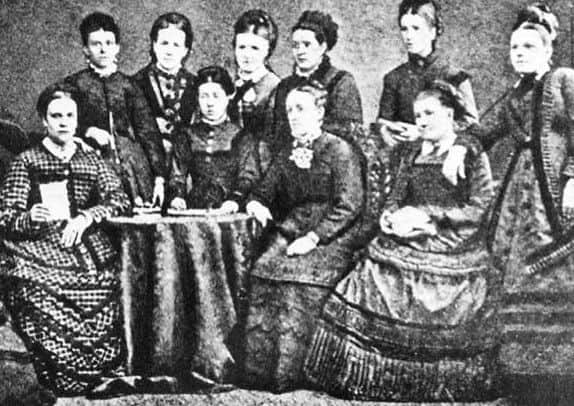 Members of the Dewsbury strike committee from the 19th century.