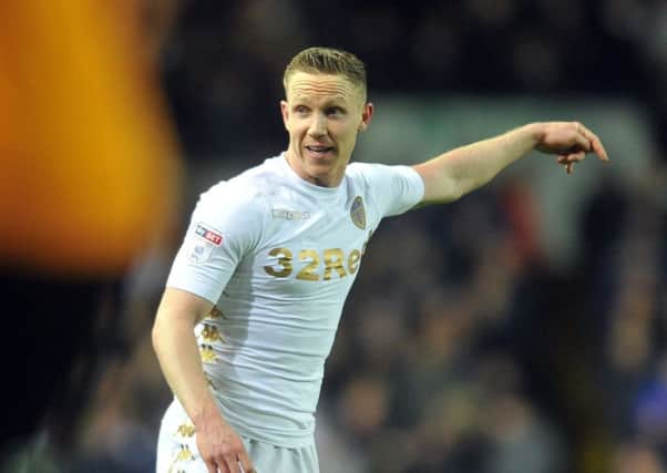 Adam Forshaw pictured during Leeds Uniteds loss to Wolves on Wednesday at Elland Road (Picture: Tony Johnson).