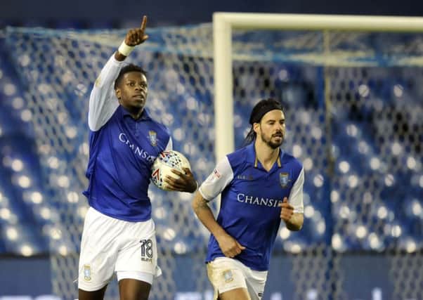 Sheffield Wednesday's Lucas Joao celebrates after scoring in the defeat to Ipswich Town (Picture: Steve Ellis).