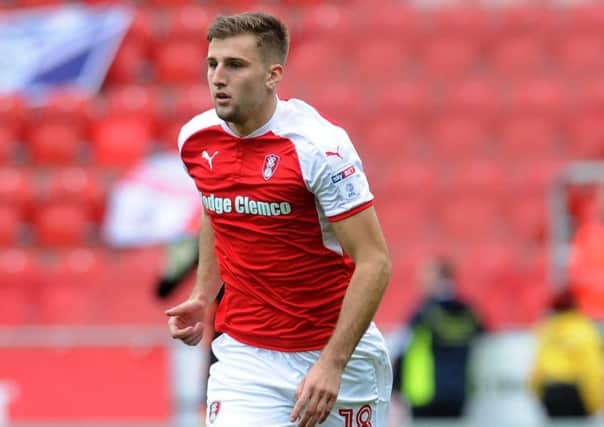 In the cold: Rotherham's Ben Purrington.