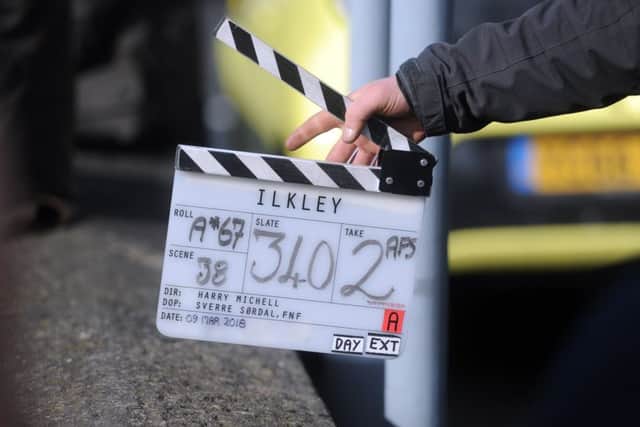 On the set of "Ilkley", a black comedy set in a fictionalised version of the Ilkley Literature Festival.  Picture by Tony Johnson.