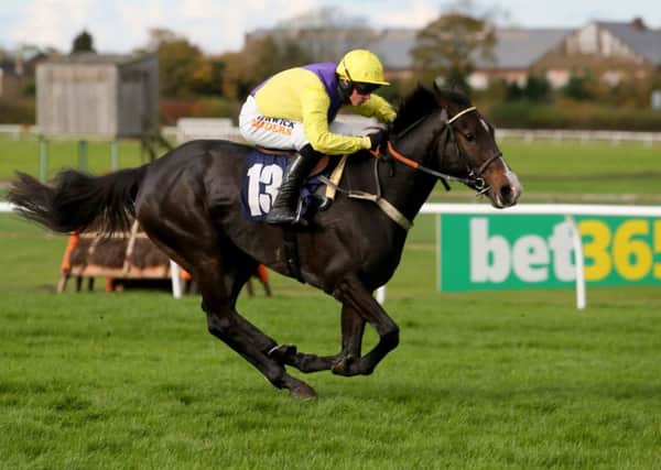 Kalashnikov and Jack Quinlan in winning action at Wetherby.