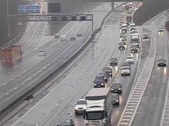 Highways England confirmed a few moments ago thatLanes 3 and 4 were closed on the M1 Northbound, between Junction 31 and Junction 32, near to Sheffield and Rotherham.