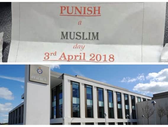 The 'Punish a Muslim Day' letters were discovered by West Yorkshire Police.
