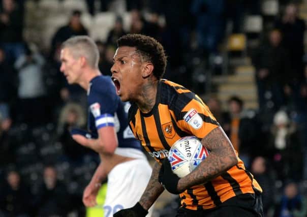 ON TARGET: Hull City's Abel Hernandez.  Picture: Bruce Rollinson