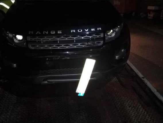 The driver of this Range Rover rammed a police vehicle in a bid to escape officers - but was later caught. Picture: South Yorkshire Police
