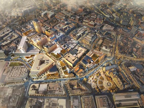 An artist's impression of how the regenerated Sheffield city centre could look.
