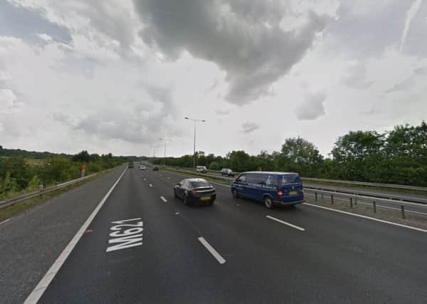 The driver of a Renault Megane Coupe was taken to hospital following the collision on the M621 (Google)