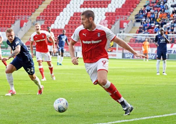 Rotherham United's Jamie Proctor pictured playing against Southend United (Picture: Marie Caley).