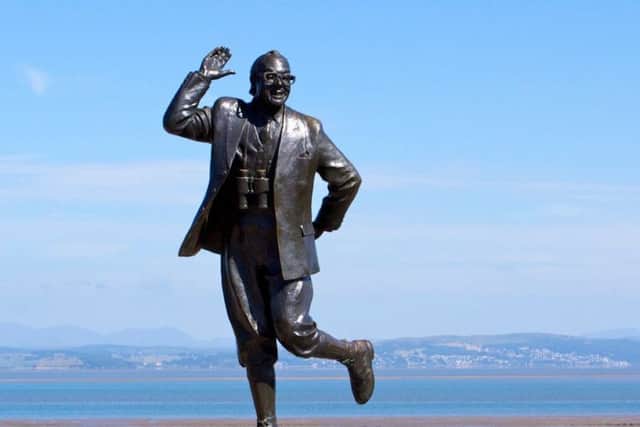 Ibbeson's popular statue of Eric Morecambe brings visitors to the seaside town.