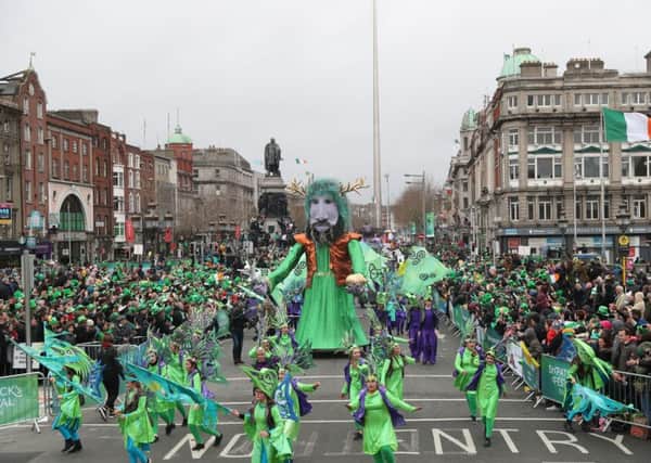 on parade: St Patricks Day is being celebrated today and the Irish economy has also plenty of reasons to celebrate.            Picture: Brian Lawless/PA Wire