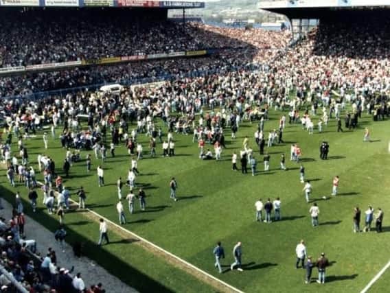 The Hillsborough disaster unfolds in 1989.