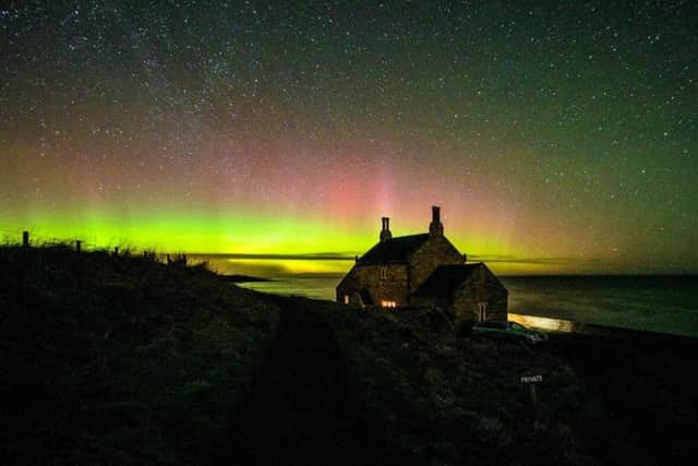 The Northern Lights at The Bathing House, Howick. PIC: Lyn Douglas.