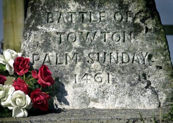 The Monument at Towton, between Tadcaster and Garforth, commemorating the Battle of Towton on Palm Sunday 1461.