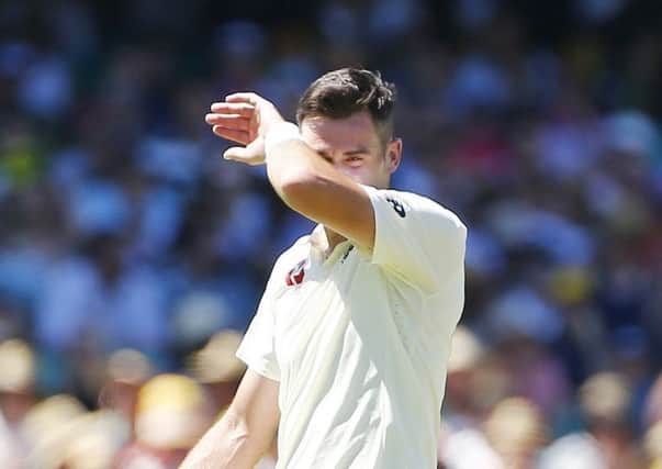 HARD SLOG: England's James Anderson Picture: Jason O'Brien/P