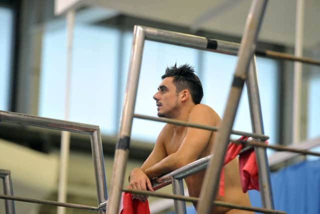 Synchronised diver Chris Mears training at the John Charles stadium. (Picture: Tony Johnson)