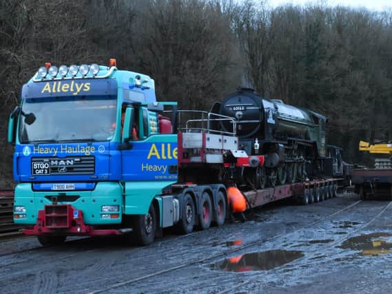 Tornado is loaded onto a lorry (photo: Robert Townsend)