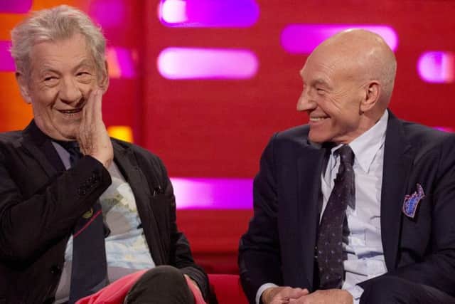 Sir Ian McKellen and Sir Patrick Stewart on the Graham Norton Show last year. (PA).