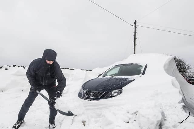 Snow in West Yorkshire when Beast from the East hit the first time