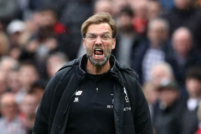Liverpool manager Jurgen Klopp. Picture: Martin Rickett/PA