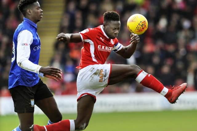 Andy Yiadom: Determined to steer Reds to safety.