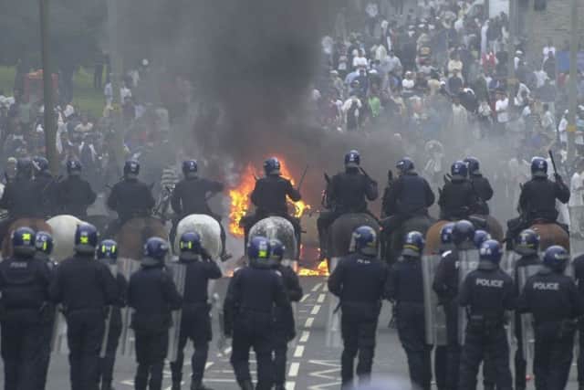 The Bradford riots unfold in Manningham in 2001