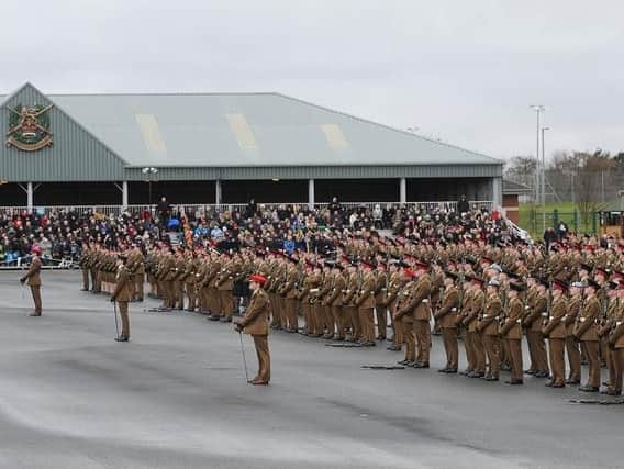 File photo of Junior soldiers march on the parade square during their graduation parade at the Army Foundation College, Harrogate. A judge branded the three-year police probe "seriously flawed" as he halted the first of three court martials amid problems of missing evidence and claims witnesses were forced to make statements. Picture: Anna Gowthorpe/PA Wire.