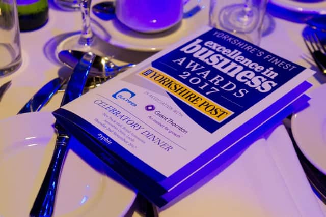 Date: 2nd November 2017.
Picture James Hardisty.
The Yorkshire Post Excellence in Business Awards, held at Royal Armouries and The New Dock, Leeds.
Pictured Programme of the evening.