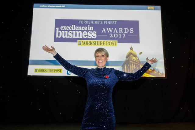Date: 2nd November 2017.
Picture James Hardisty.
The Yorkshire Post Excellence in Business Awards, held at Royal Armouries and The New Dock, Leeds.
Pictured Host for the evening Steph McGovern.