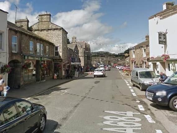 The crews were called to Market Place in Hawes, near the river. Pic: Google.
